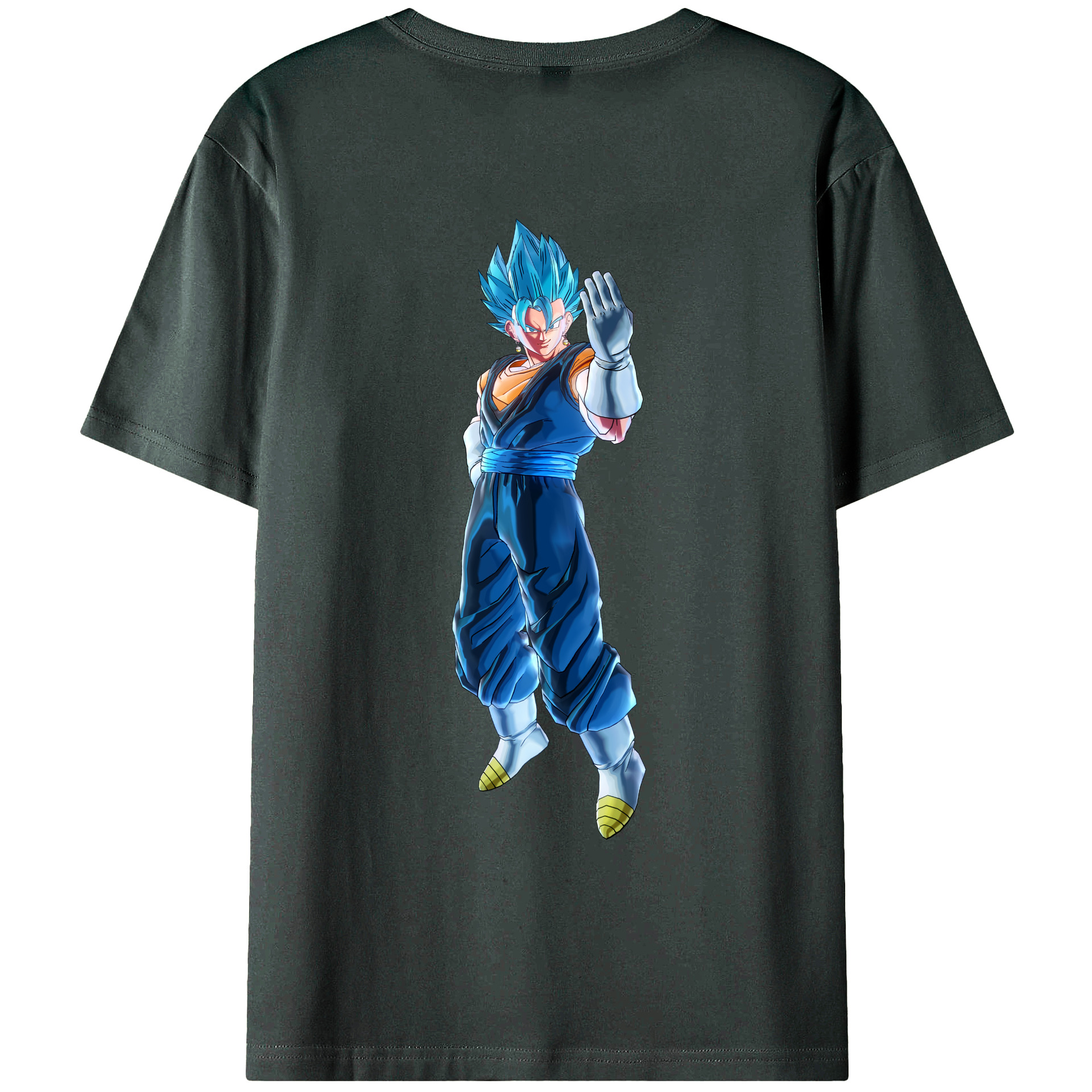 （画像用） ドラゴンボール ベジット DRAGON BALL Vegetto 綿100％ メンズ半袖Tシャツ（バックプリント） 通気性